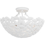 Kelan Semi Flush Ceiling Light - Textured White