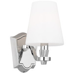 Paisley Wall Sconce - Polished Nickel / White