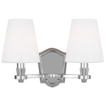 Paisley Bathroom Vanity Light - Polished Nickel / White