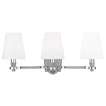 Paisley Bathroom Vanity Light - Polished Nickel / White