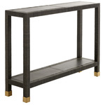 Oswald Console - Graphite Leather