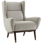 Ophelia Lounge Chair - Walnut / Fossil Tweed