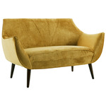 Leandro Settee - Dark Wood / Marigold