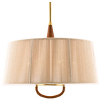 Middlebury Pendant - Antique Brass / Natural