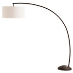 Naples Floor Lamp - English Bronze / White Linen