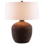Navi Table Lamp - Brown / Off White