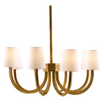 Gaetano Chandelier - Vintage Brass / White Linen