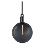 Forked Globe Pendant - Gun Metal / Smoked