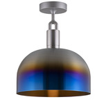 Forked Shade Ceiling Light - Burnt Steel