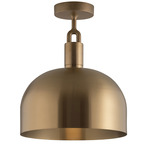 Forked Shade Ceiling Light - Brass