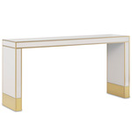 Arden Console Table - Satin Brass / Ivory