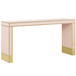 Arden Console Table - Satin Brass / Silver Peony