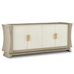 Koji Credenza - Brushed Brass / Oyster Gray/ Cream