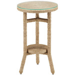 Limay Accent Table - Abaca Rope / Clear
