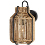 Mali Wall Sconce - Black / Black/ Natural