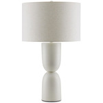 Linz Table Lamp - White / White Linen