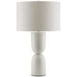 Linz Table Lamp - White / White Linen