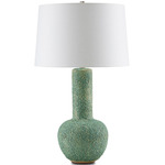 Manor Table Lamp - Green / Off White