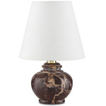Piccolo Mini Table Lamp - Oxblood Marble / Off White