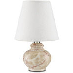 Piccolo Mini Table Lamp - Pink Marble / Off White