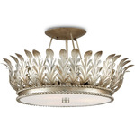 Biddulph Semi Flush Ceiling Light - Champagne / Frosted