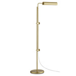 Satire Swing Arm Floor Lamp - Brushed Brass / Brushed Brass