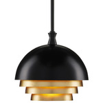 Salviati Pendant - Black / Black / Gold