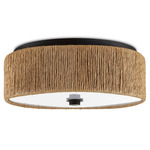 Brownell Ceiling Light - Black/Natural / White