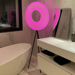 Iris RGBW Floor Lamp - Black / White Ribbon