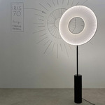 Iris Totem Floor Lamp - Black / White Ribbon
