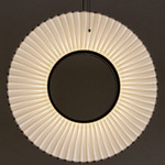 Iris Vertical Pendant - Black / Ivory Ribbon