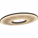 Iris Horizontal Pendant - Black / Ivory Ribbon