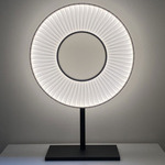Iris Table Lamp - Black / White Ribbon
