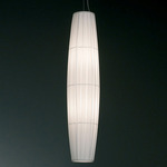 Colonne Pendant - Brushed Nickel / White