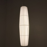 Colonne Pendant - Brushed Nickel / Ivory