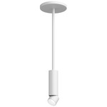 Entra 2 Inch Cylinder LED Pendant - White / White