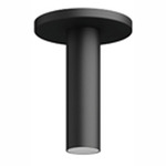 Entra 2 Inch LED Fixed Cylinder Ceiling Light - Black / Brushed Aluminum