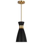 Heath Pendant - Matte Black / Brushed Brass