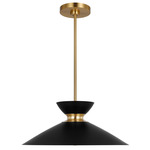 Heath Pendant - Matte Black / Brushed Brass