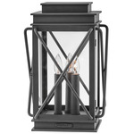 Montecito 12V Outdoor Pier Mount - Museum Black / Clear