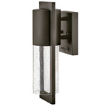 Shelter Small Outdoor Wall Sconce - Buckeye Bronze / Clear Seedy