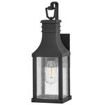 Beacon Hill Outdoor Wall Sconce - Museum Black / Clear Seedy