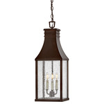Beacon Hill Outdoor Pendant - Blackened Copper / Clear Seedy