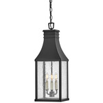 Beacon Hill Outdoor Pendant - Museum Black / Clear Seedy