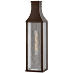 Beacon Hill Tall Outdoor Wall Sconce - Blackened Copper / Clear Seedy