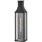 Beacon Hill Tall Outdoor Wall Sconce - Museum Black / Clear Seedy