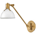 Argo Adjustable Wall Sconce - Heritage Brass / Polished White