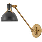 Argo Adjustable Wall Sconce - Heritage Brass / Satin Black