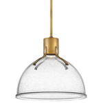 Argo Pendant - Heritage Brass / Clear Seedy