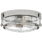 Harper Ceiling Light - Brushed Nickel / Clear Seedy